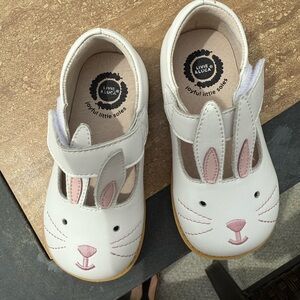 Livie & Luca White Bunny Kids Shoes
